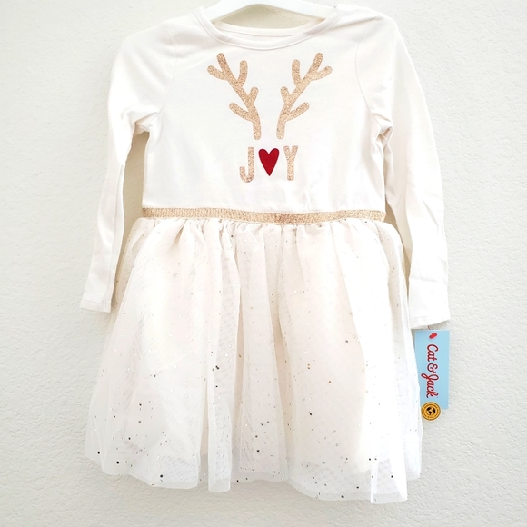 Cat & Jack Other - NWT Cat & Jack Deer Glitter Tutu Dress